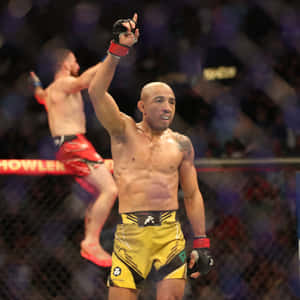 José Aldo Merab Dvalishvili Hyping The Crowd Wallpaper