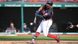 Jose Ramirez Hitting A Ball Wallpaper