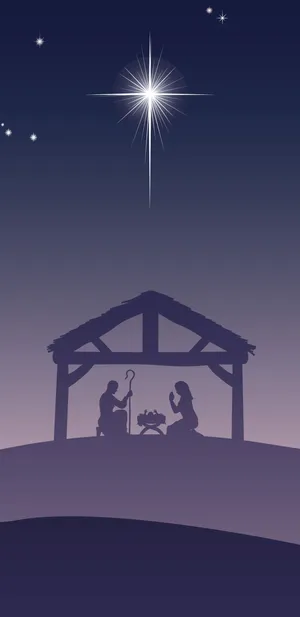 Joseph And Mary Jesus Phone Wallpaper