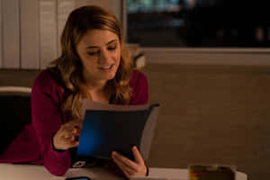 Josephine Langford Reading Document Wallpaper