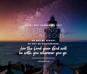 Joshua19 Inspirational Lighthouse Quote Wallpaper