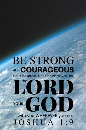 Joshua19 Inspirational Verse Earth Background Wallpaper