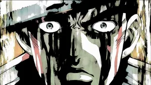 Jotaro Kujo Stands Tall And Strong In This High-resolution Wallpaper. Jojo's Bizarre Adventure Comes To Life On Your Desktop With This Exceptional Piece Of Fan Art. Wallpaper