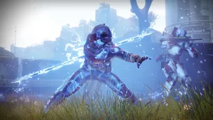 Journey Beyond The Darkness With The Arcstrider In Destiny 2 Wallpaper
