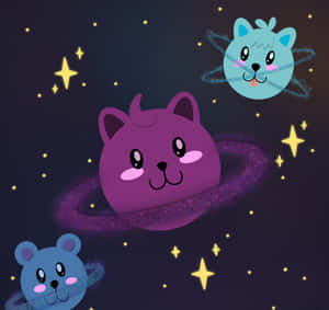 Journey Through A Kawaii Space Wallpaper