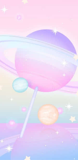 Journey Through Kawaii Space Wallpaper