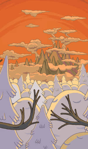 Journey Through The Land Of Adventure Time Wallpaper