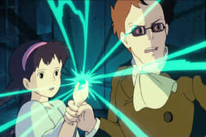 Journey To The Clouds With Castle In The Sky Wallpaper