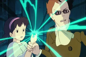 Journey To The Clouds With Castle In The Sky Wallpaper