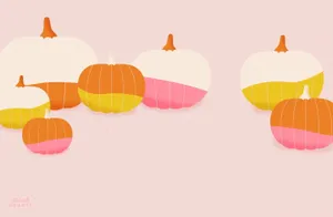 Joy Of Harvesting Season With A Sweet Looking Pink Pumpkin Wallpaper