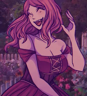 Joyful Anime Character Garden Backdrop Wallpaper