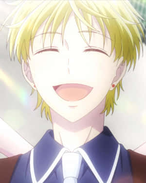 Joyful Anime Character Laughing.jpg Wallpaper