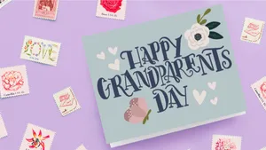 Joyful Grandparents Celebrating Their Special Day Wallpaper