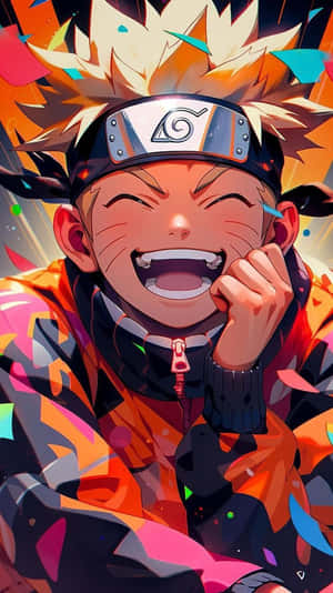 Joyful Naruto Uzumaki Vibrant Artwork Wallpaper