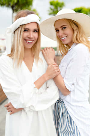 Joyful Sisters Celebrating Togetherness.jpg Wallpaper