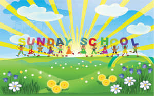 Joyful Sunday School Celebration Wallpaper