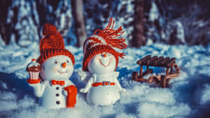 Joyful Winter Holiday Wallpaper