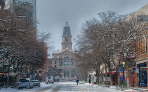 Joyous Christmas Season In Fort Worth Wallpaper