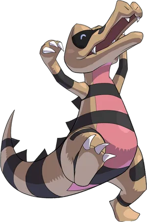 Jubilant Evolved Sandile Cheering Wallpaper