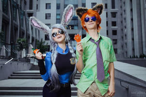 Judy Hopps And Nick Wilde Cosplay Wallpaper