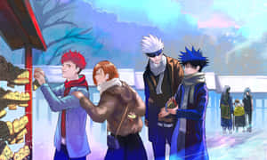 Jujutsu Kaisen Characters Winter Scene Wallpaper