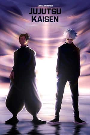 Jujutsu Kaisen Gojoand Geto Standing Together Wallpaper