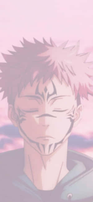 Jujutsu Kaisen Pink Aesthetic Yuji Itadori Wallpaper