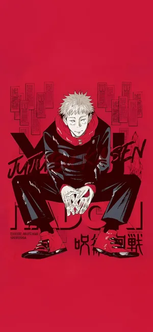 Jujutsu Kaisen Red Aesthetic Wallpaper
