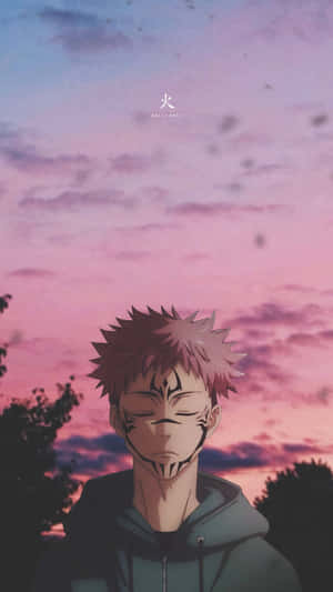 Jujutsu Kaisen Yuji Itadori Sunset Aesthetic Wallpaper