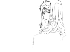 Julia From Cowboy Bebop Glancing Off Into The Distance Wallpaper