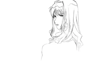 Julia From Cowboy Bebop Glancing Off Into The Distance Wallpaper