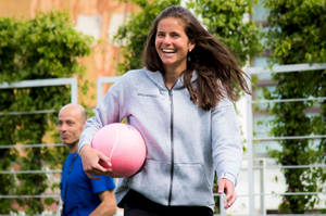 Julia Goerges – A Cheerful Tennis Maestro Wallpaper