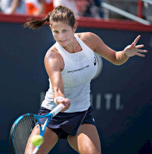 Julia Goerges Receiving Tennis Ball Wallpaper