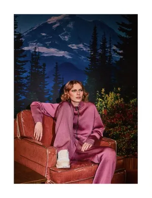 Julia Nobis On Couch Wallpaper