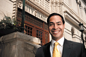 Julian Castro With City Hall Wallpaper
