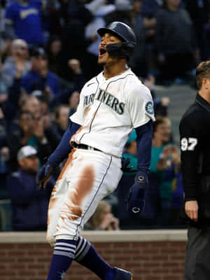 Julio Rodriguez Mariners Celebration Wallpaper