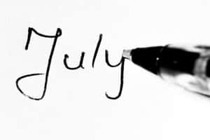 July Handwrittenwith Pen Wallpaper