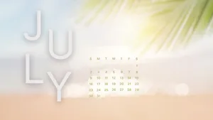 July Summer Calendar Background Wallpaper