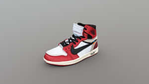 Jump High And Stand Out With Red Jordan Shoes. Wallpaper