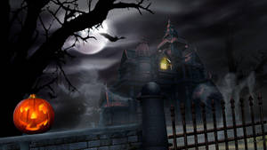 Jump In Fear At A Spooky Haunted House This Halloween Wallpaper