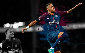 Jumping Neymar 4k Wallpaper