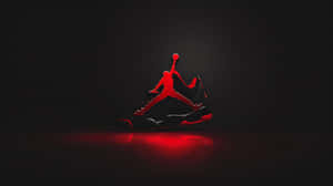 Jumpman Logo Red Black Background Wallpaper