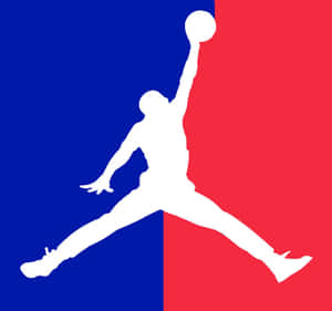 Jumpman Logo Red Blue Background Wallpaper