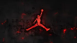 Jumpman Logo Red Splash Art Wallpaper