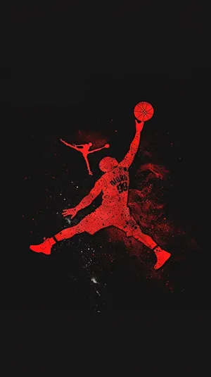 Jumpman Logo Redon Black Wallpaper