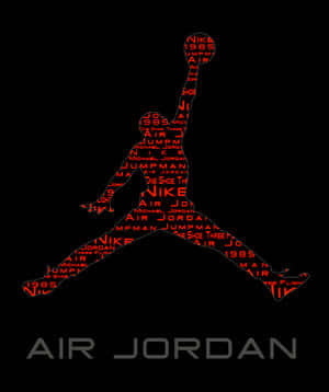 Jumpman Logo Word Cloud Wallpaper