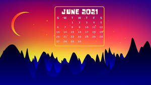 June 2021 Calendar 1920 X 1080 Wallpaper