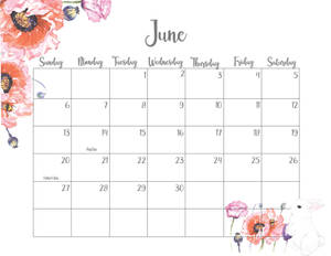 June Agenda Wallpaper