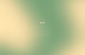 June Calendar Wallpaper Gradient Background Wallpaper
