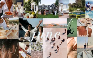 June Summer Collage Aesthetic.jpg Wallpaper